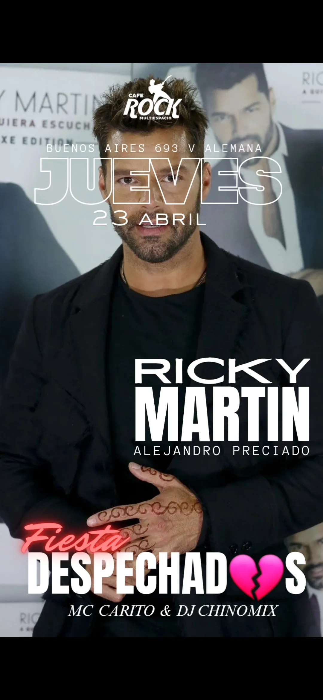 RICKY MARTIN en FIESTA DESPECHAD💔S